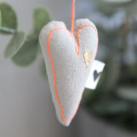 Herzstoff Anhänger "Goldenes Herz" grau...