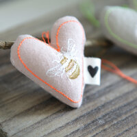 Herzstoff Anhänger "Biene" altrosa von...