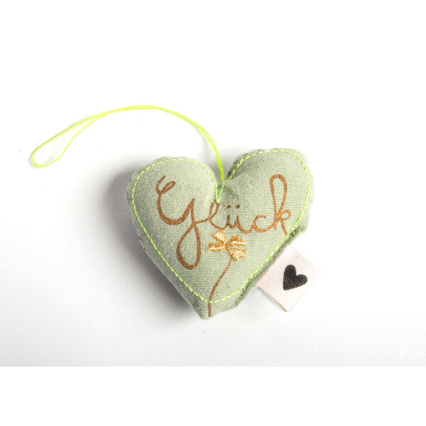 Herzstoff Anhänger "Glück" grün von Good old Friends