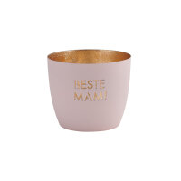 Windlicht Madras "Beste Mami" pastellrosa/gold...