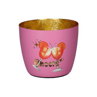 Windlicht Madras "Cheers" rosa/gold von...