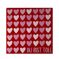 Bunte Fliese "Du bist toll" von Yett