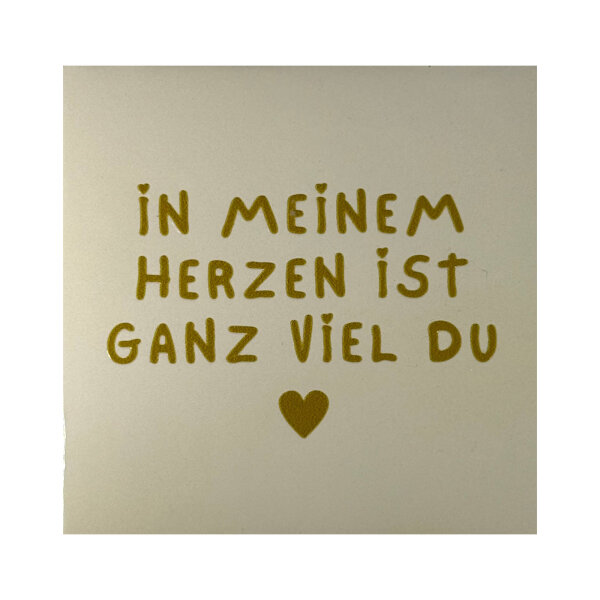 Bunte Fliese "In meinem Herzen ist ganz viel du" von Yett