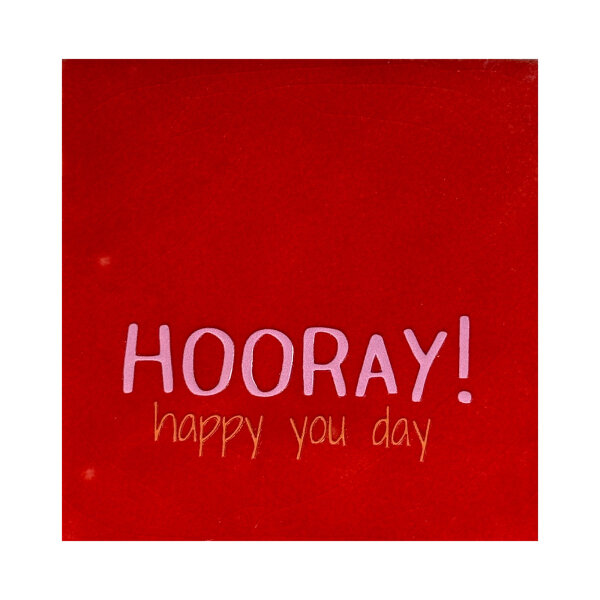 Bunte Fliese "Hooray Happy you day" von Yett