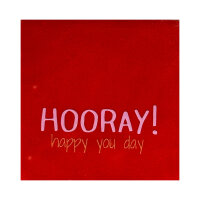 Bunte Fliese "Hooray Happy you day" von Yett