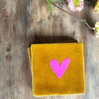 Bunte Fliese "Herz" ocker/pink von Yett