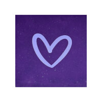 Bunte Fliese "Herz" lila von Yett