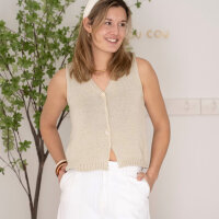 Strickpullunder mit Knöpfen "Lumi" Ecru von Knit Factory