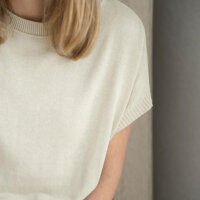 Strickpullover "Casy" wollweiß von Knit Factory