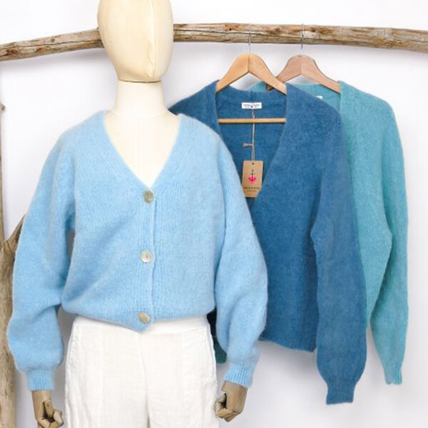 Alpaka Cardigan "Aqua" von Sarah & Sally