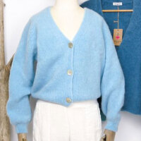 Alpaka Cardigan "himmelblau" von Sarah & Sally
