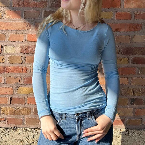 Cashmere-Modal-Mix Shirt hellblau One Size