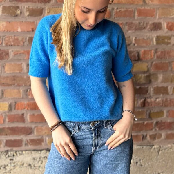 Kurzarmpullover Sina "azurblau" One Size