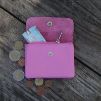 Leder-Portemonnaie S hellpink