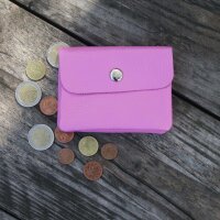 Leder-Portemonnaie S hellpink