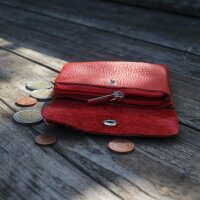 Leder-Portemonnaie S coral