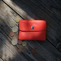 Leder-Portemonnaie S coral