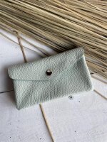 Leder-Portemonnaie L azurblau