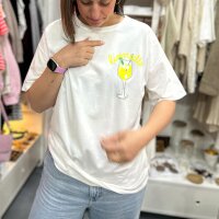 T-Shirt "Limoncello" gelb-blau One Size
