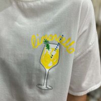 T-Shirt "Limoncello" gelb-blau One Size