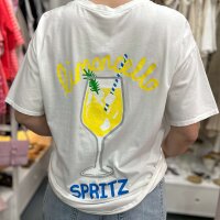 T-Shirt "Limoncello" gelb-blau One Size