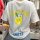 T-Shirt "Limoncello" gelb-blau One Size
