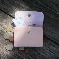 Leder-Portemonnaie S rosé