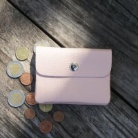 Leder-Portemonnaie S rosé