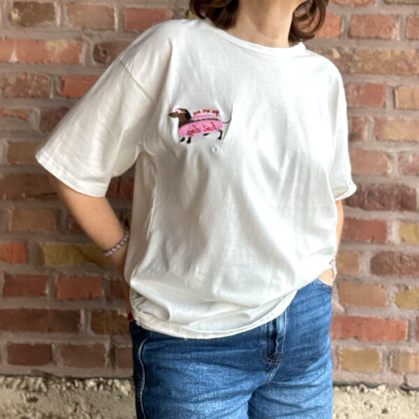 T-Shirt "Dackel hot dog" One Size