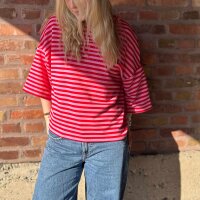 Sweat-T-Shirt "Soleil" rot-pink One Size