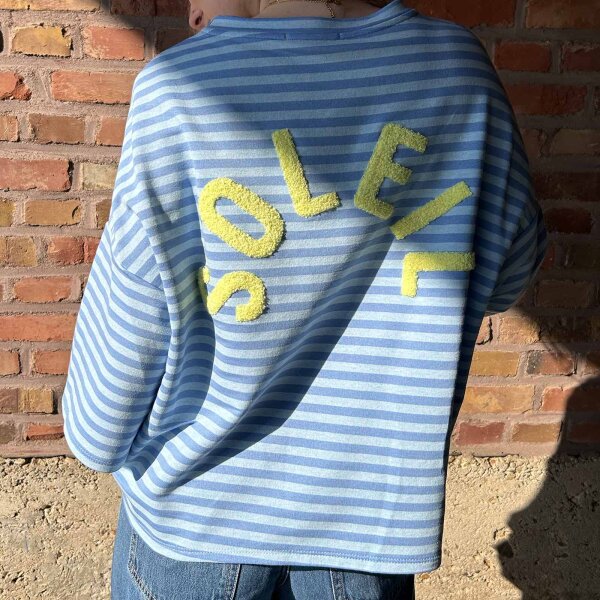 Sweat-T-Shirt "Soleil" azur-hellblau One Size