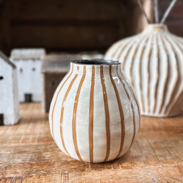 Vase Stripe Dolomite brown