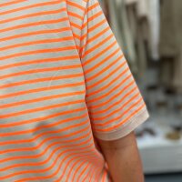 T-Shirt Stripe "beige-neonorange"