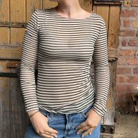 Cashmere-Viskose-Mix-Shirt "Streifen...