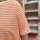 T-Shirt Stripe "neonorange-weiß"