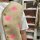 Teddyweste "Herzen" beige-neonpink