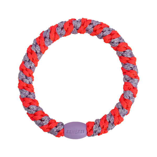 Kknekki Haargummi Stripe lilac neon pink
