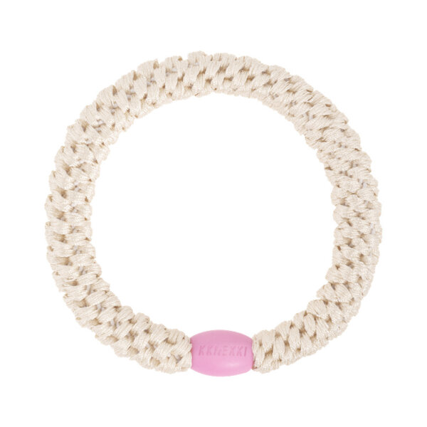 Kknekki Haargummi Ivory pink bead