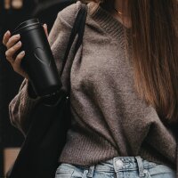 To go Becher Herz schwarz von Eulenschnitt