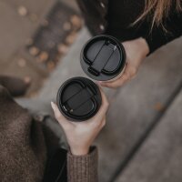 To go Becher Herz schwarz von Eulenschnitt