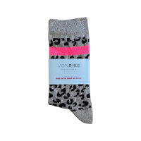 Socke Glitzer Leopard "braun" von VON RIKE