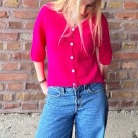 Kurzarm-Cardigan "Neonpink" One Size