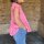 Musselin-Top "Leo flieder-neonorange" One Size