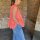 Musselin-Top "Leo neonorange-rosa" One Size