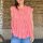 Musselin-Top "Streifen neonorange-rosa" One Size