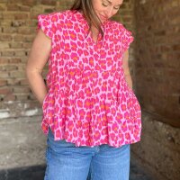 Musselin-Top "Leo pink-rosa" One Size