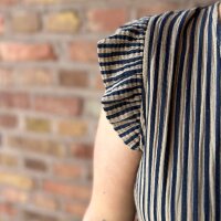 Maxi-Musselinkleid mit Volant "Streifen...