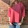 Sweat-T-Shirt "Streifen"rosa-rot" One Size