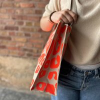 Shopper "Frida" Leo beige-neonorange