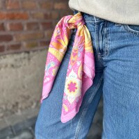 Großes Viskosetuch "Paisleymuster pink"